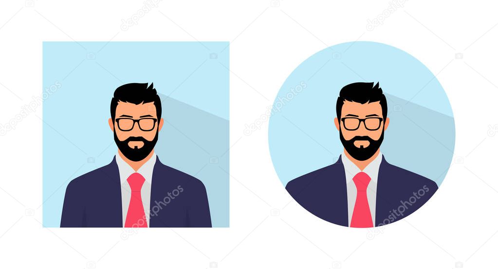 Businessman Avatar Icon Vector Glasses Male Profile Image Set Stock Vector  by ©moh.sulhanbadri@gmail.com 364736202