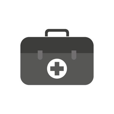 İlaç Kutusu Simgesi Kalıbı, İlk Yardım Çantası Vektörü
