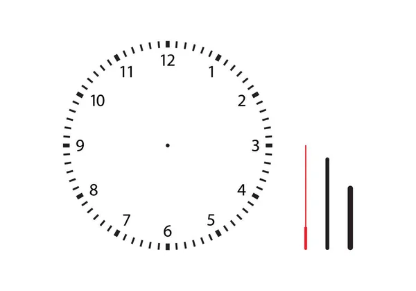 Часы Лицом Вверх Часом Минутой Секундой — стоковый вектор