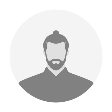Centilmen Avatar Profil Simgesi Resmi. Saç Biçimi Vektör İllüstrasyonlu Öntanımlı Kullanıcı