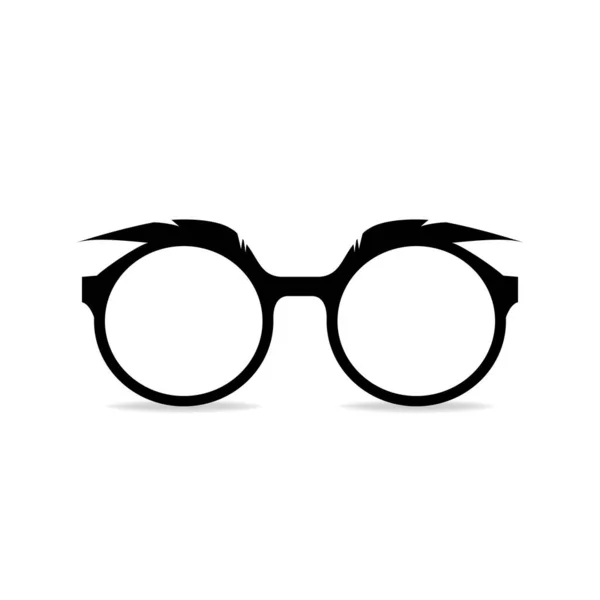 Gafas Icono Vector Con Cejas Gafas Sol Imagen Ilustración — Archivo Imágenes Vectoriales