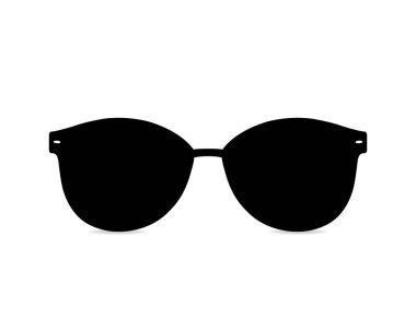 Siyah Güneş Gözlüğü Simgesi Resmi. Gözlük Vektörü İllüstrasyonu