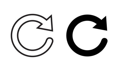 Simge Vektörünü Siyah Yeniden Yükle. Ok resimlerini çember içine al. Sembol Resmini Döndür