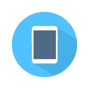 Tablet Düz Simge Vektörü. Modern Sekme Tasarım İllüstrasyonu