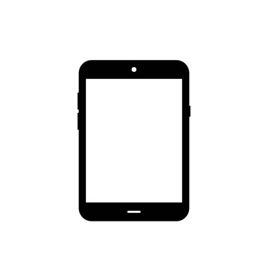 Modern Tablet Simgesi Vektörü. Siyah Sekme Bilgisayar ResmiName