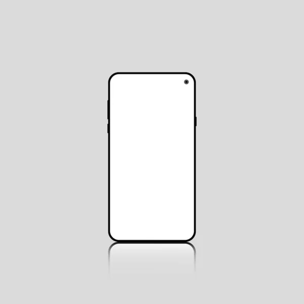 Vecteur Maquette Téléphone Intelligent Sans Cadre Icône Téléphone Portable Écran — Image vectorielle