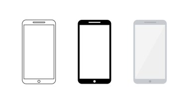 Smartphone Illustration: Cep Telefonu Vektörünün Tasarımı, Simgesi ve Düz Tasarımı
