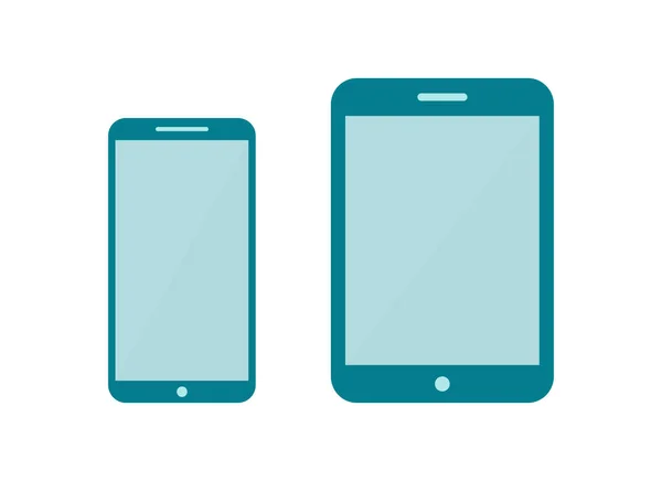 Smartphone Tablet Computer Flat Icon Vector Ilustraciones Diseño Gadgets — Vector de stock
