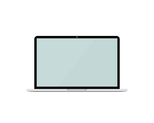 Laptop Flat Icon Vector Minimalist Notebook Design Illustration — Stock Vector