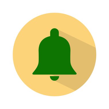 Bell Düz Simge Vektörü. Smartphone için Alarm Sembol Tasarımı
