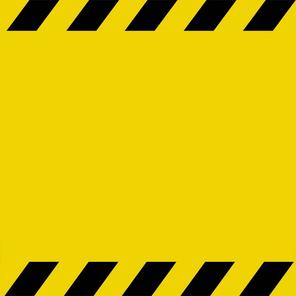 Yellow Caution Warning Sign Empty Background Construction Traffic Other Concepts — Stock Vector