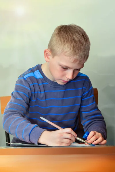 Portrait drawing boy — Stock Photo, Image