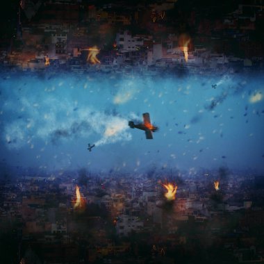 Kirliliği sonrası Kıyamet City New Delhi Hindistan 2020