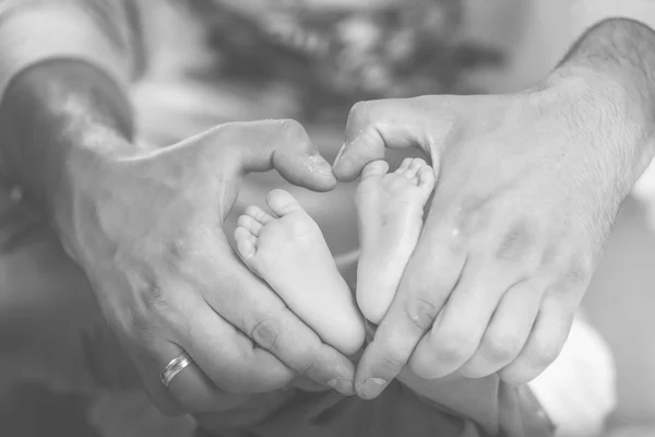 Gente pequeña, pies, mano , — Foto de Stock