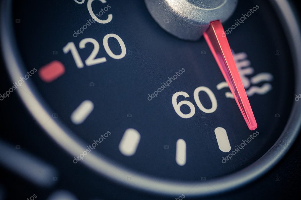 Car coolant temperature gauge Stock Photo by 125735610
