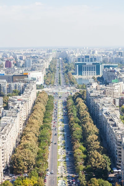 Vista de ângulo alto de Bucareste — Fotografia de Stock