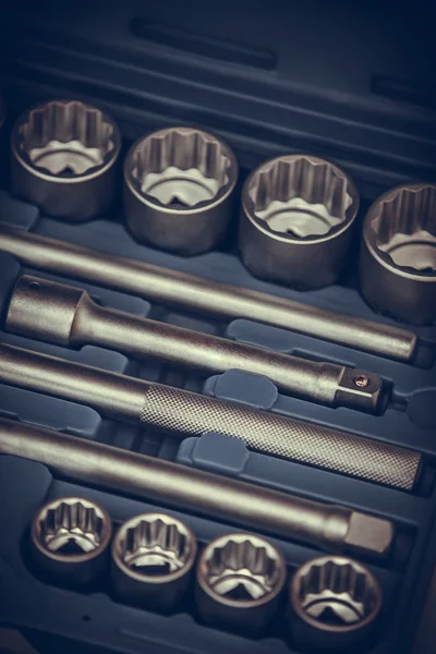 Wrenches tool box — Stock Photo, Image