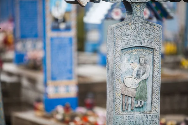 Merry Cemetery in Sapanta, Roménia . — Fotografia de Stock