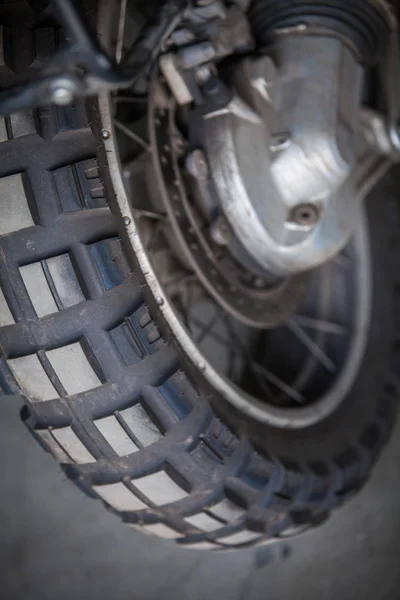 Motorcycle knobby tyre — Stock Photo, Image