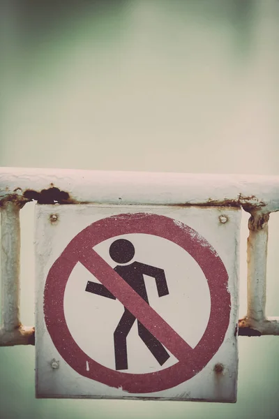 Geçiş işareti yasak — Stok fotoğraf