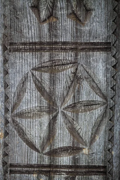 Ukiran kayu detail di Maramures, Rumania — Stok Foto