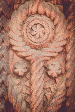 Ayrıntı Maramures, Romanya'da oyma ahşap