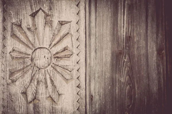 Wood carving detail in Maramures, Romania — Stock Photo, Image