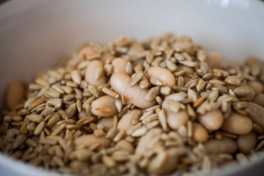 Fasulye ve güneş çiçek tohumları