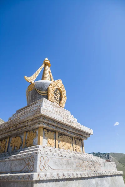 Farbbild Einer Buddhistischen Stupa Einem Kloster Der Mongolei — Stockfoto