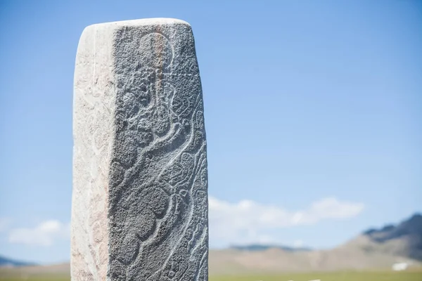 Imagen Color Una Piedra Ciervo Mongolia — Foto de Stock