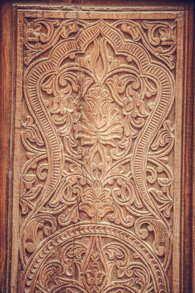 Arabic Decorations Close Wooden Door — Stock Photo, Image