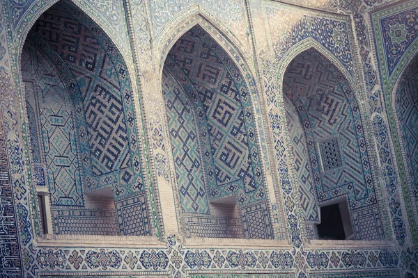 Кольорове Зображення Фасадом Медресе Бухара Узбекистан — стокове фото