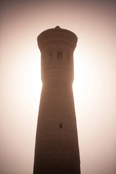Imagen Color Con Una Torre Madrasa Khiva Uzbekistán —  Fotos de Stock