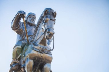 Genghis Khan Monument at Zonjin Boldog Mongolia. clipart