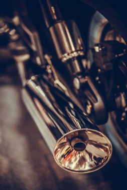 Vintage motosiklet egzoz borusu