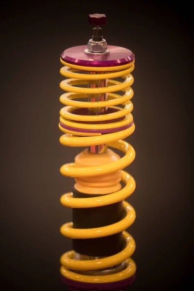 New yellow shock absorber — Stock Photo, Image