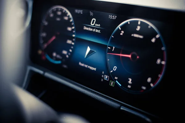 Digital dashboard of a car — Stock Photo, Image