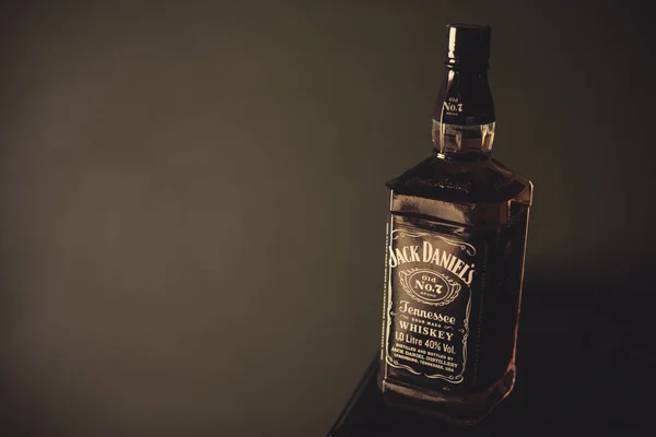 Bukarest Romania Februari 2020 Illustrativ Ledare Sköt Flaska Jack Daniels — Stockfoto