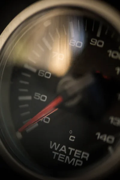 Imagen Primer Plano Medidor Temperatura Del Agua Del Coche —  Fotos de Stock