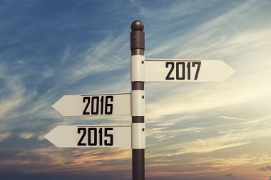 2017 yeni yıl kavramı ile yön, 3d