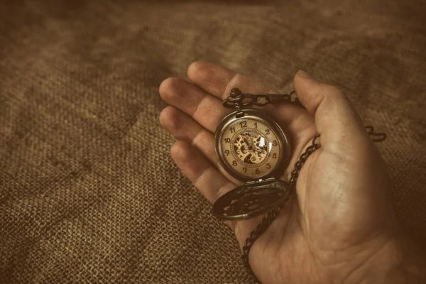 Vintage Zegarek kieszonkowy stary — Zdjęcie stockowe