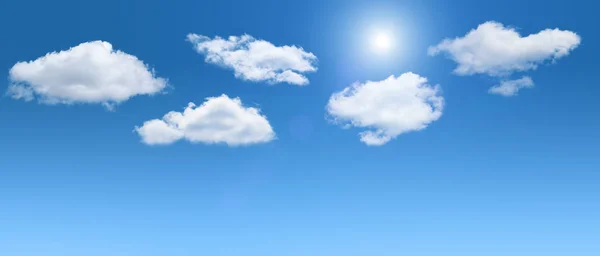 El cielo azul y las nubes — Foto de Stock