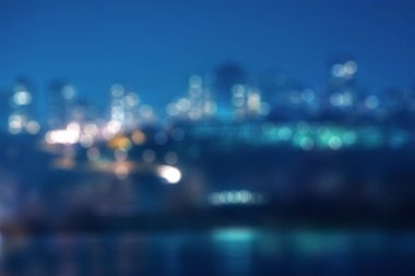 Arka plan şehir ışıkları, gece, sokak ışık, mavi bokeh arka plan, ışık gece şehir soyut bokeh turuncu mavi görüntü lens arka plan bulanıklık