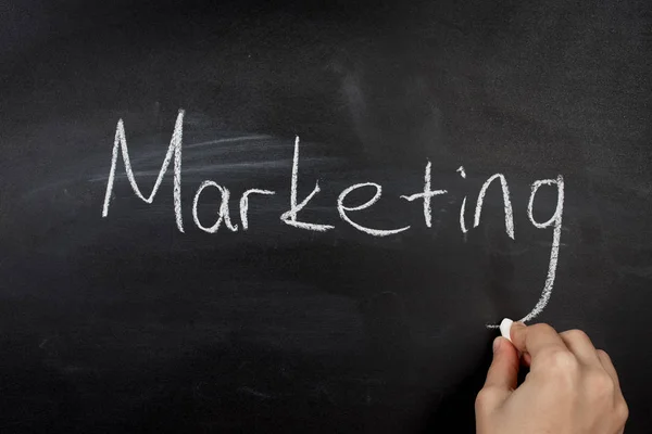Üzleti kézzel írásban marketing koncepció — Stock Fotó