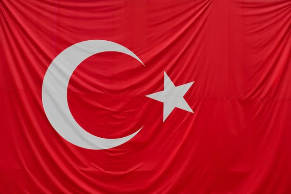 Close-up shot van de Turkse vlag — Stockfoto