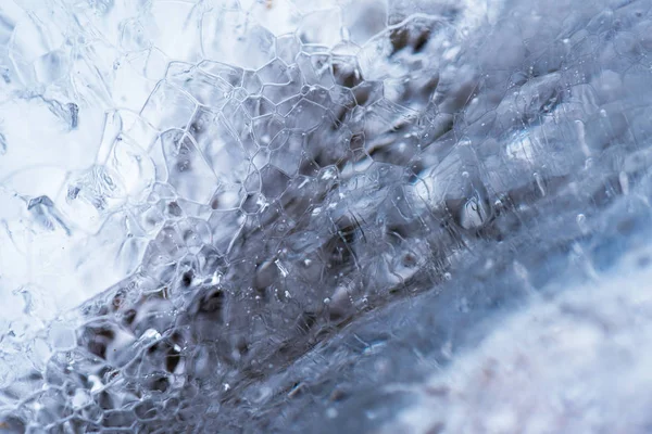 Eis Textur Hintergrund auf dem Boden im Freien mit Schnee — Stockfoto