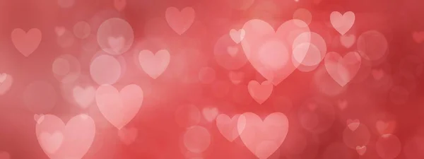 Sevgililer Günü için kırmızı renkli romantik kalp şekilli arka plan — Stok fotoğraf
