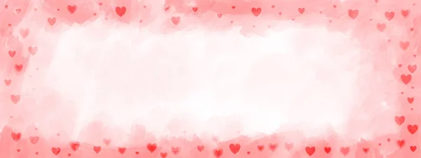バレンタインデーのための赤とピンクのロマンチックなハート型のフレームの背景. — ストック写真