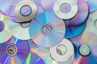 Eski teknoloji, şablon için atık disk toplama dekorasyonu. cd arkaplan kavramı.