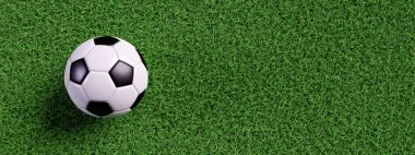Yeşil çimlerin, futbol sahasının ya da sahanın 3 boyutlu çizimi. Desen ve Doku Konsepti.